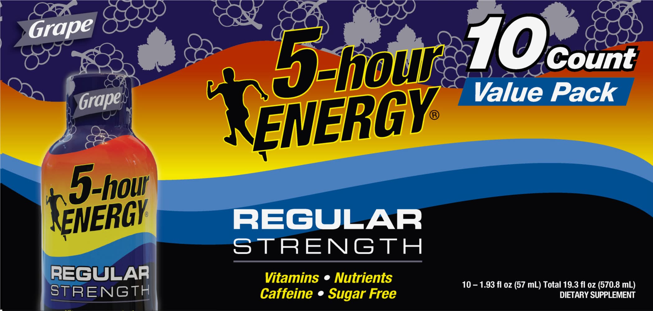 5-Hour Energy Grape Regular Strength (10 x 1.93 fl oz)