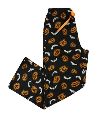Holiday Microfleece Pants Medium Pumpkins & Bats