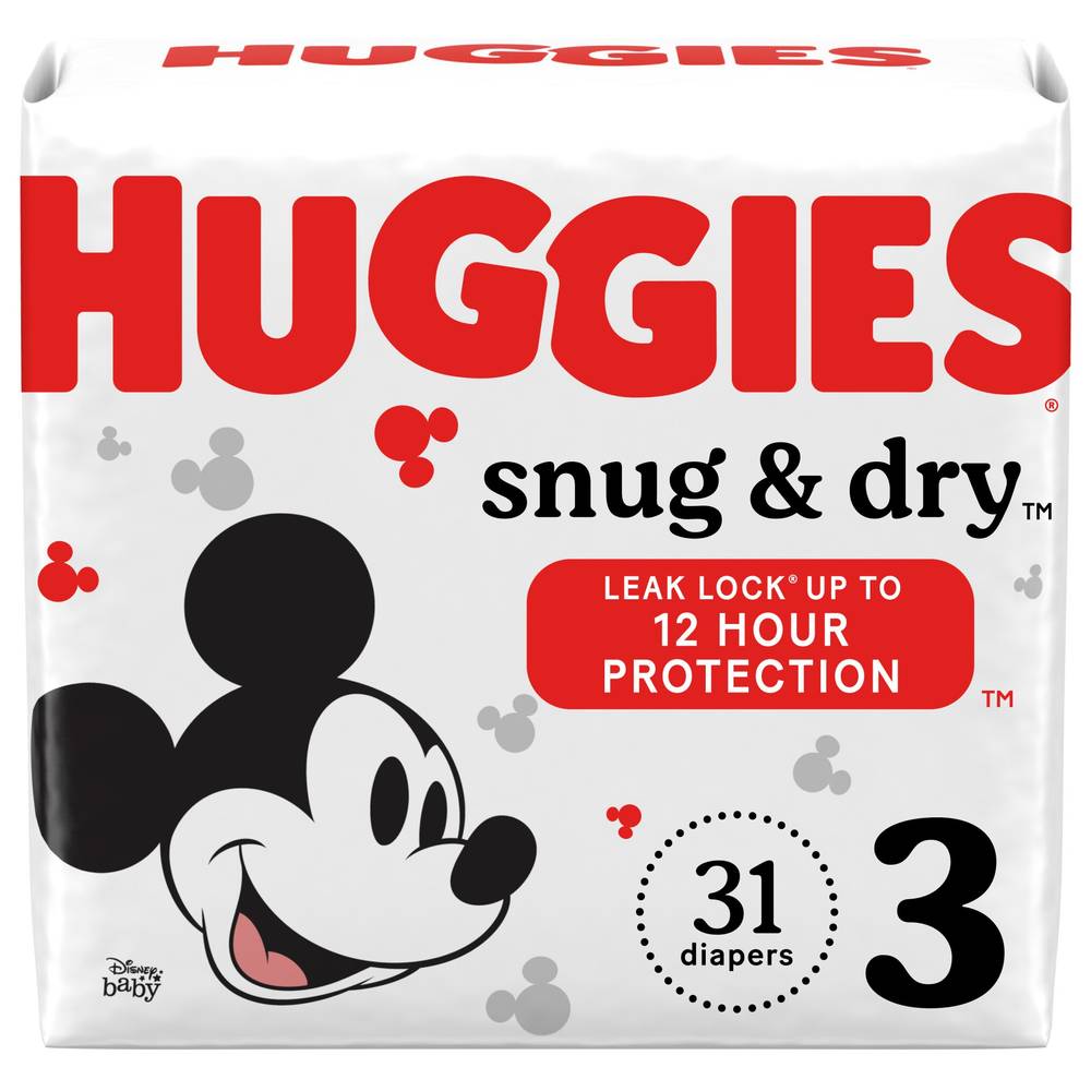 Huggies Snug & Dry Diapers, Size 3, 31 Ct