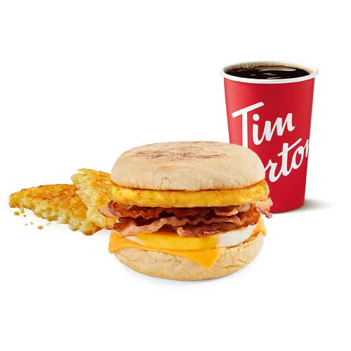 Bacon, Egg and Cheese Muffin Stack Meal