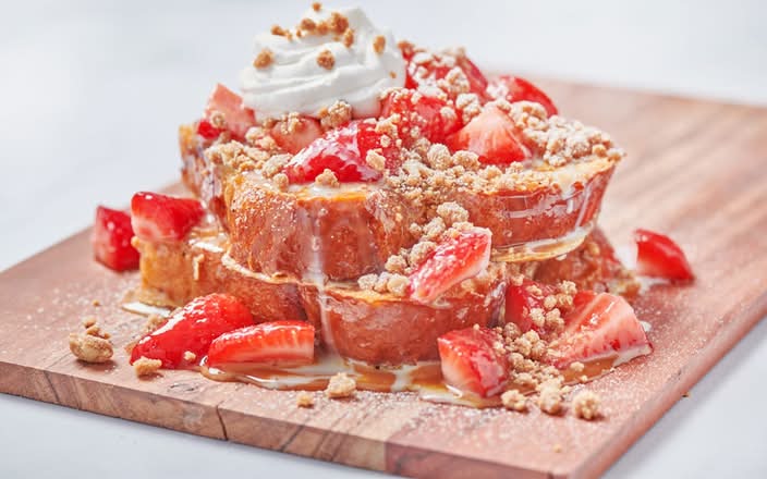 Strawberry Tres Leches French Toast