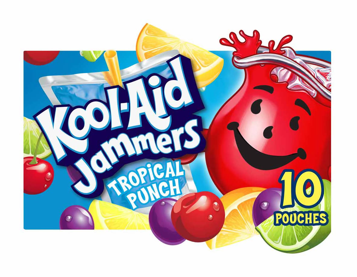 Kool-Aid Jammers Tropical Punch Flavored 0% Juice Drink 6 Fl Oz Pouches 10 Pk