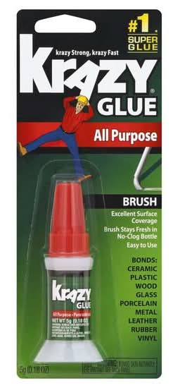Krazy Glue All Purpose Super Glue Brush (0.18 oz)