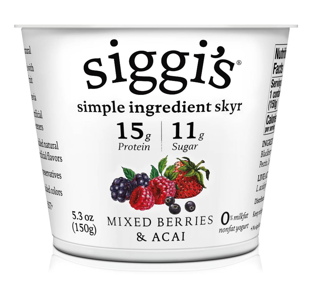 siggi's Non Fat Mixed Berries & Acai Yogurt (5.3 oz)