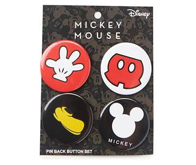 Mickey Mouse Icons 4-Piece Buttons Set