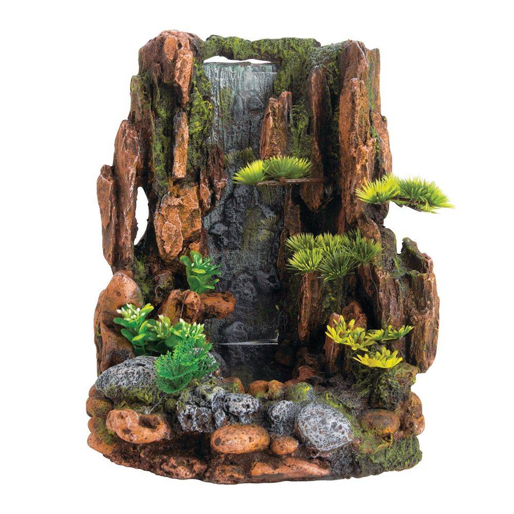 Top Fin® Mountain Cliff Waterfall Aquarium Ornament (Color: Assorted)