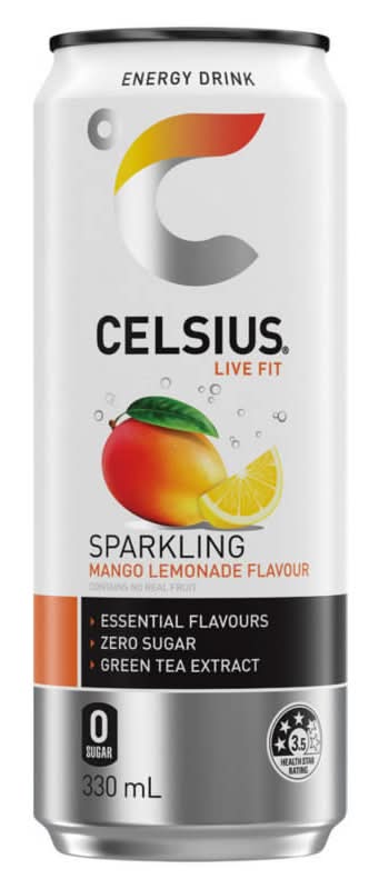 Celsius Sparkling Mango Lemonade Energy Drink