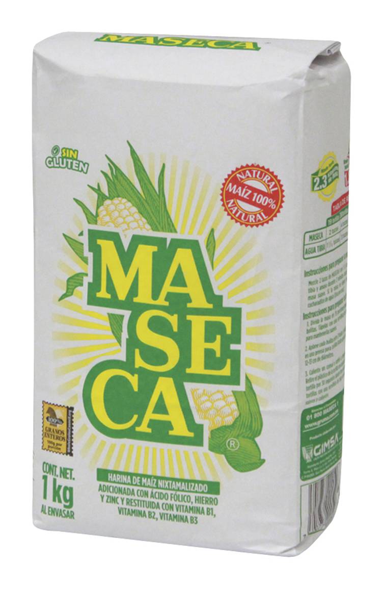 Maseca · Harina de maíz nixtamalizado (1 kg)