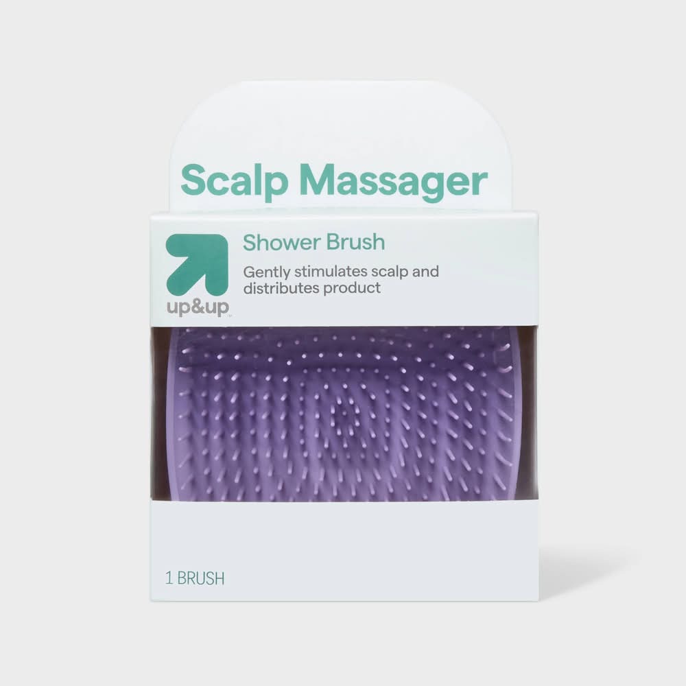 up&up Scalp Massage Shampoo Detangling Hair Brush, Purple