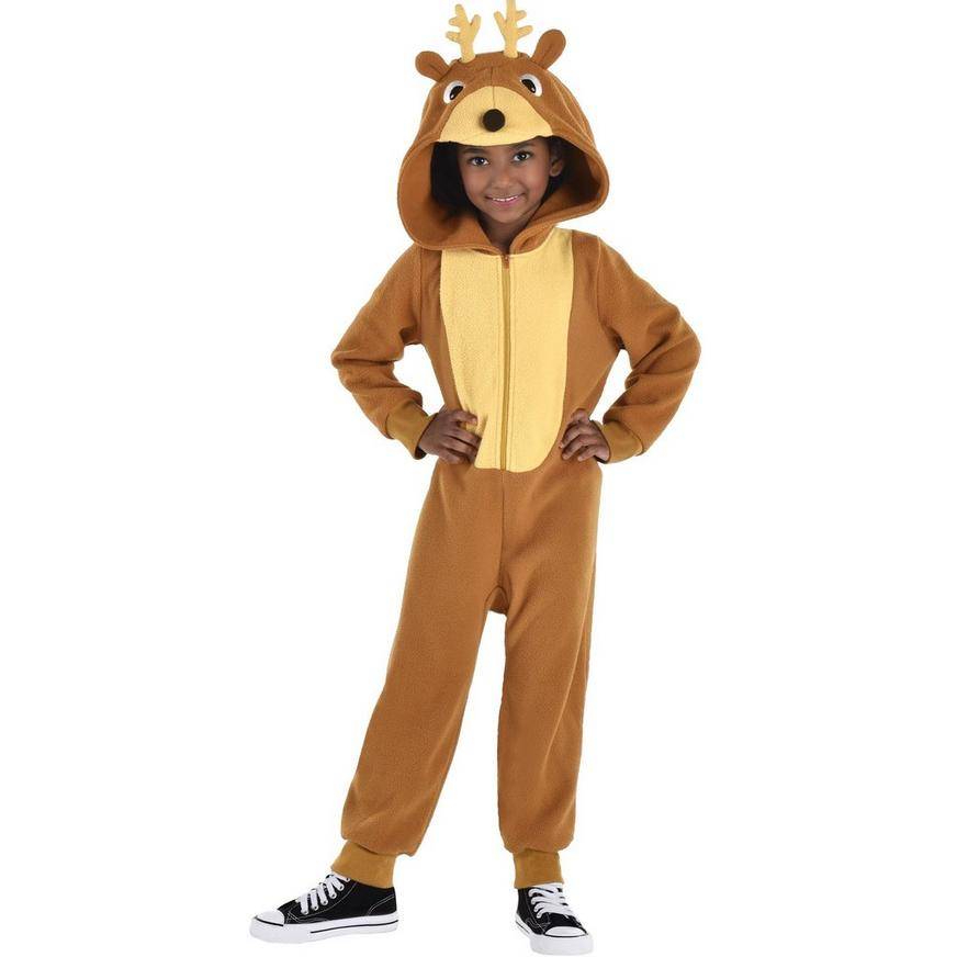 Kids' Reindeer One Piece Zipster Costume - Size - S