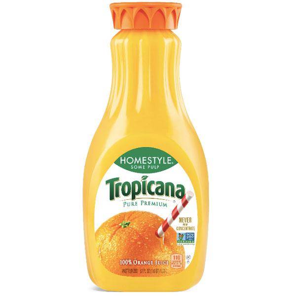 Tropicana - Homestyle Orange Juice, Some Pulp, 52 oz, 6 Ct