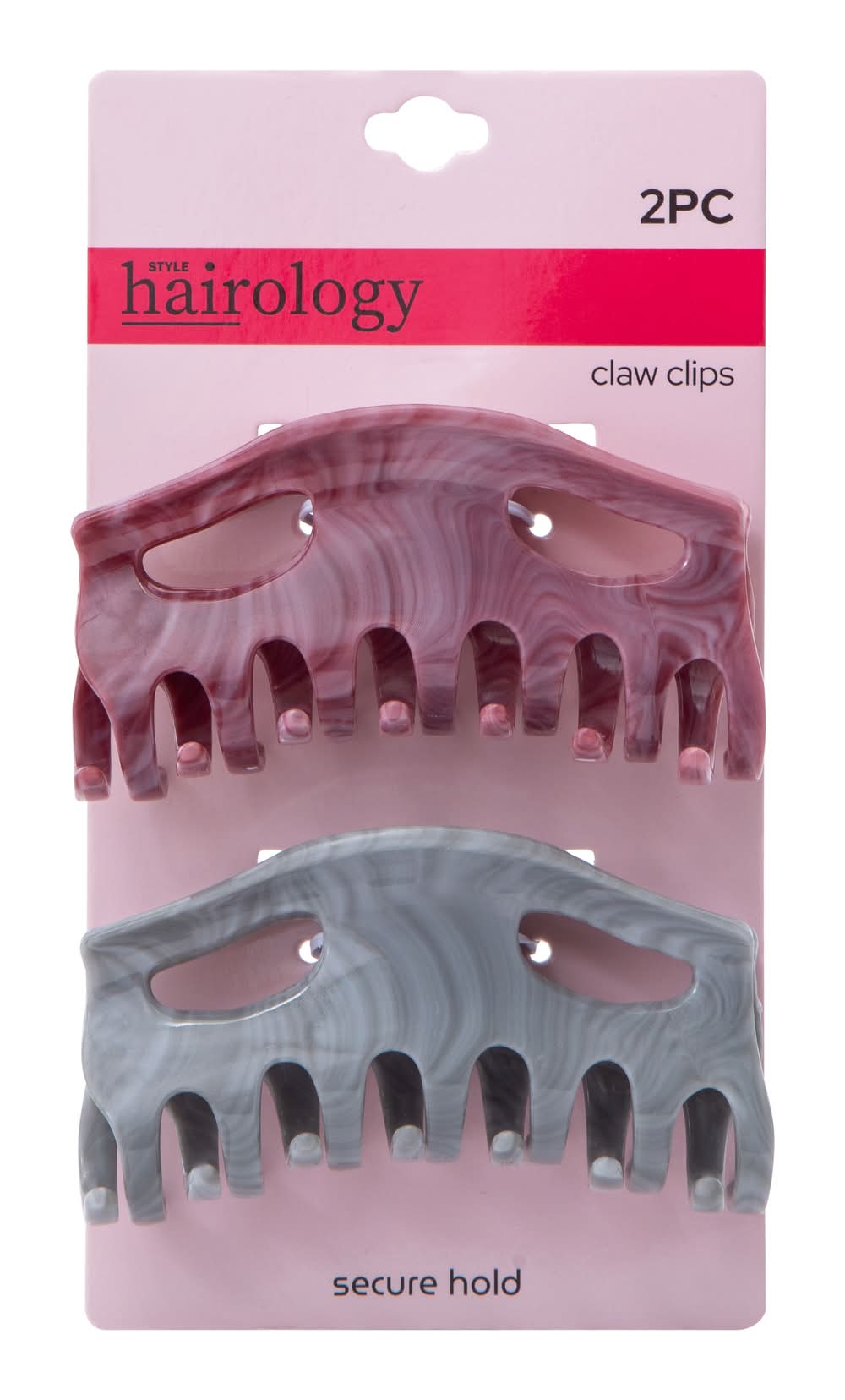 Marbleized Hair Claw Clips 2-Pack Purple