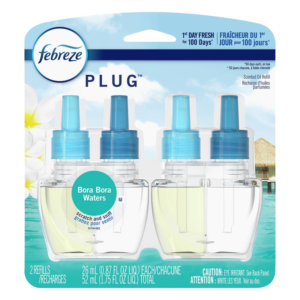 Febreze Plug Air Freshener Scented Oil Refill, Bora Bora Water (1.8 oz)