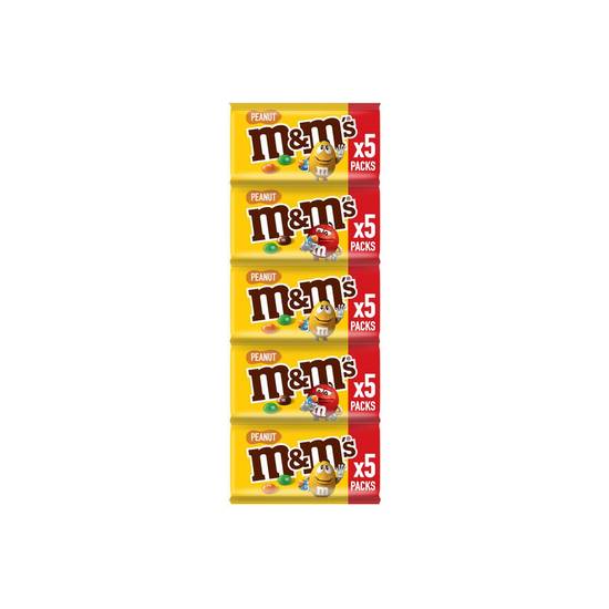 Bonbons chocolat et cacahuètes M&M's 5x45g