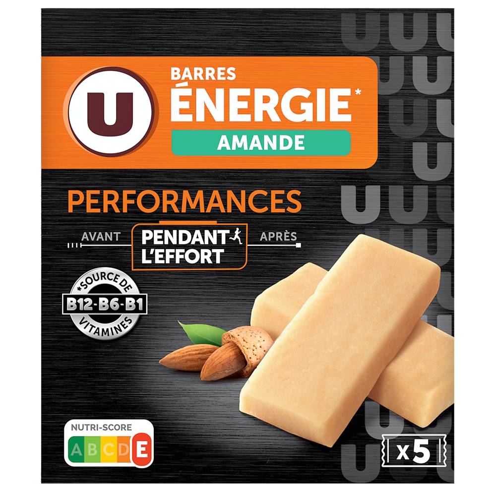 Les Produits U - Oxygn barres sport amande (125g)