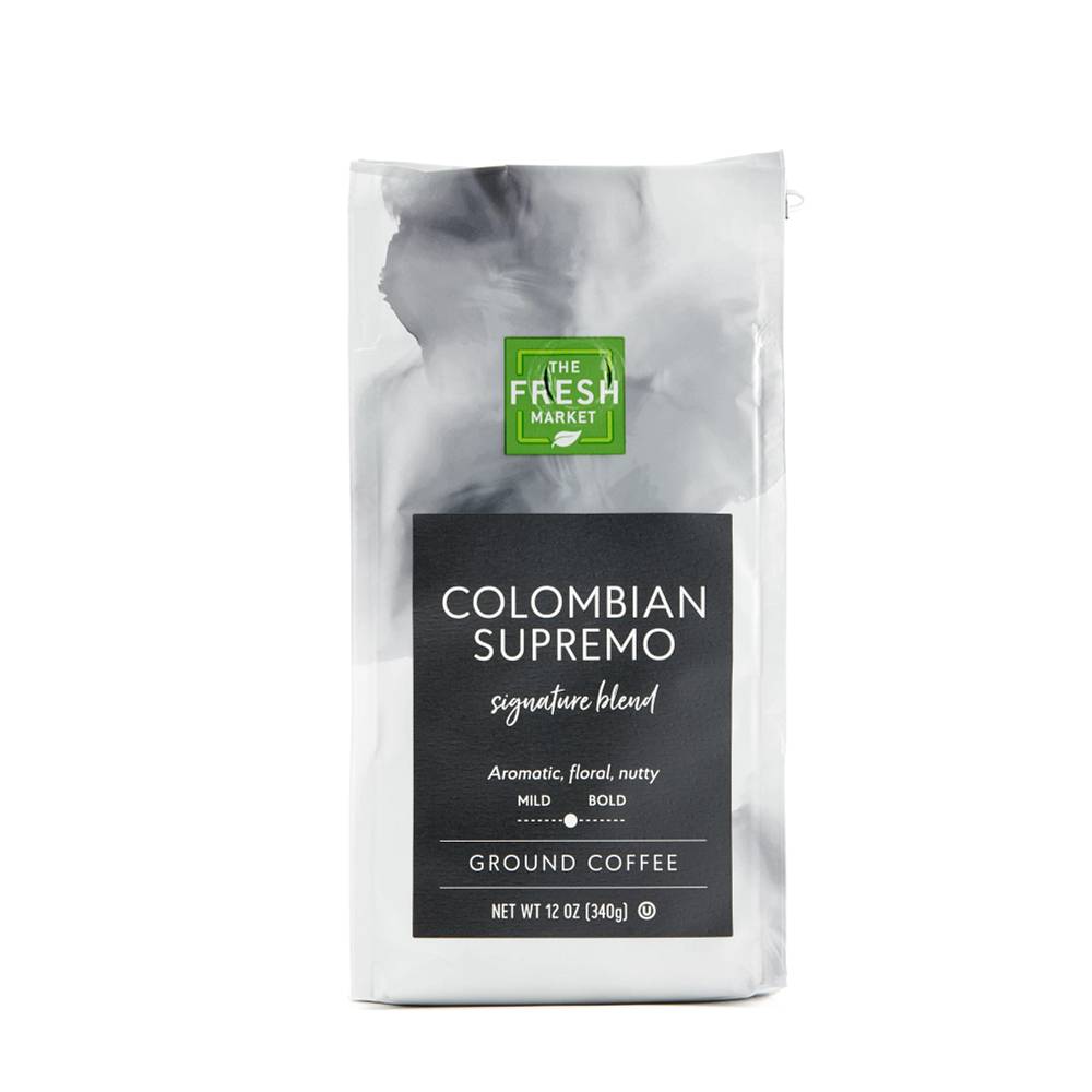 The Fresh Market Colombian Supremo Signature Blend Ground Coffee (12 oz)