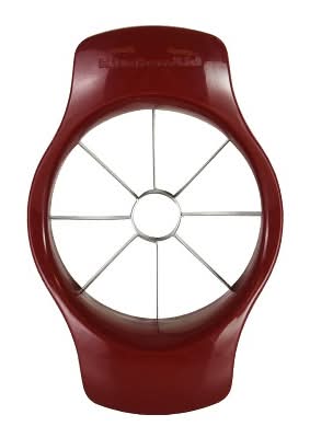 KitchenAid Stainless Steel Fruit Corer & Slicer, Red