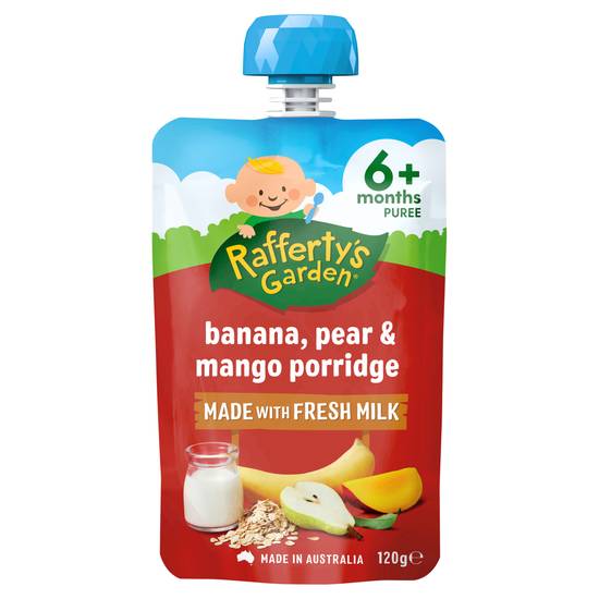 Rafferty's Garden Banana Pear & Mango Porridge Baby Food Pouch 6+ Months 120g