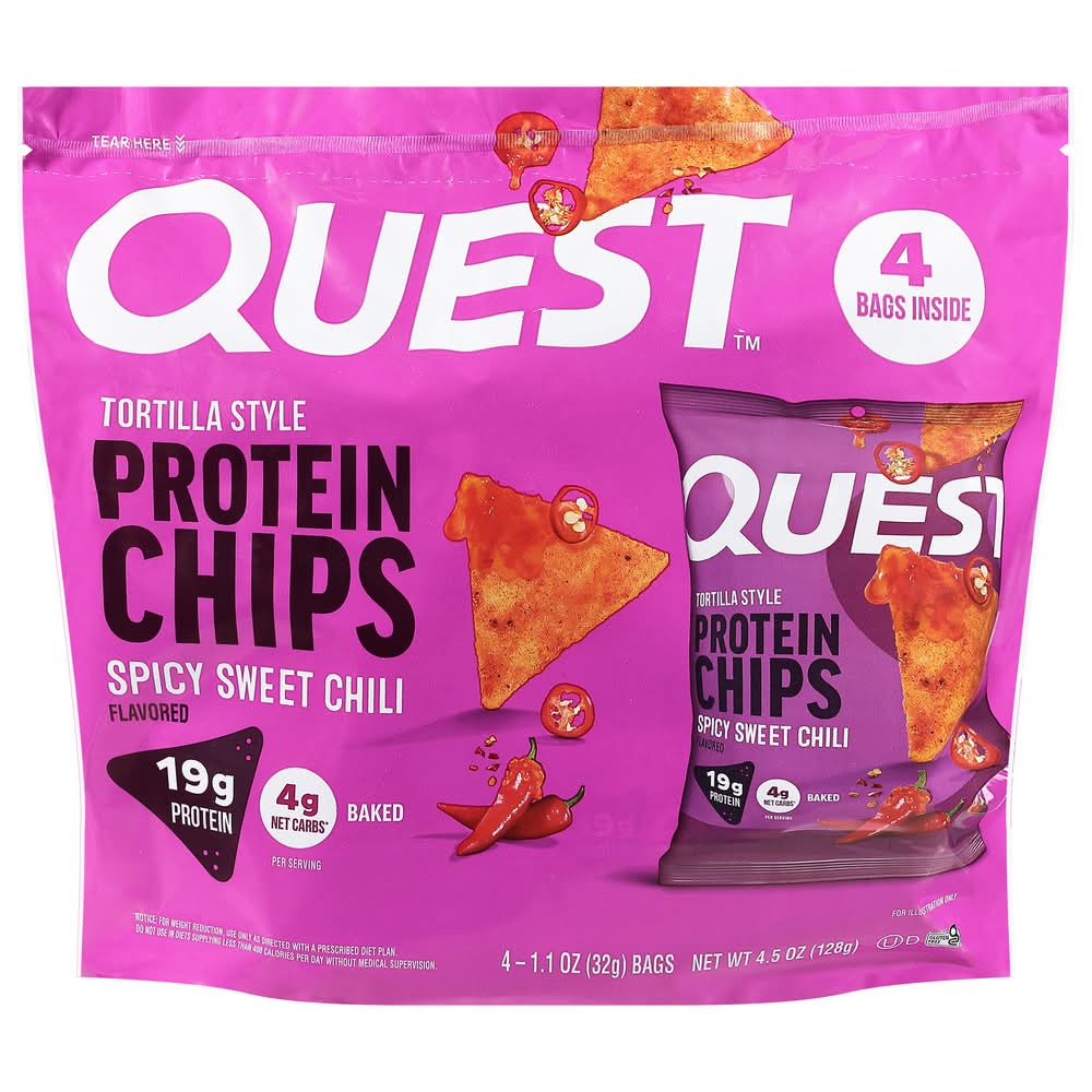 Quest Tortilla Style Protein Chips, Spicy Sweet Chili (1.12 oz, 4 ct)
