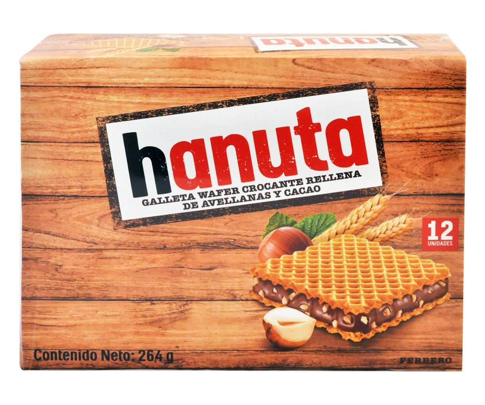 Hanuta GALLETAS RELL CACAO/AVELL CAJ*12