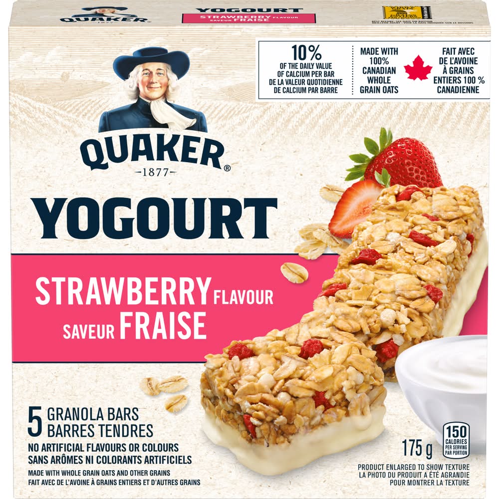 Quaker Yogurt Granola Bars, Strawberry (5 x 35 g)
