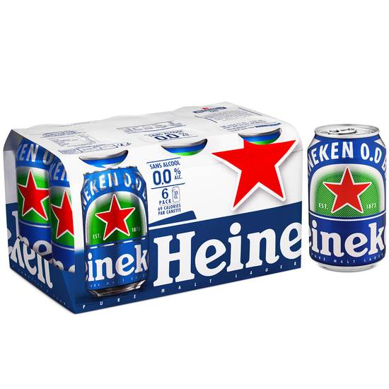 Heineken - Bière blonde sans alcool (6 pièces, 330 ml)