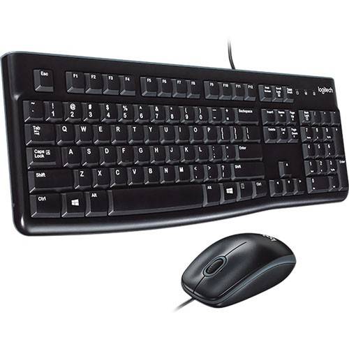 Logitech · Teclado con mouse mk120, negro (2 un)