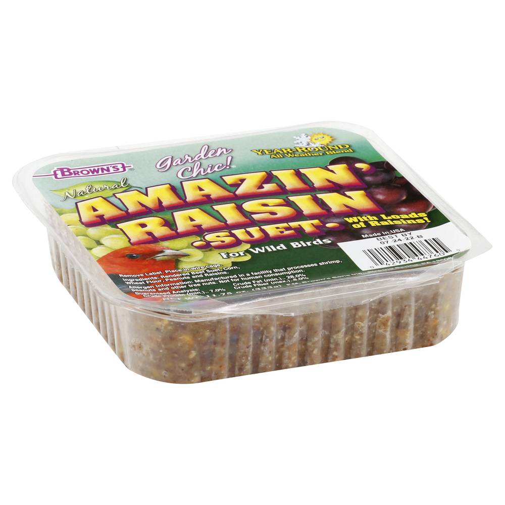 Brown's Amazin' Raisin Suet For Wild Birds (11.8 oz)