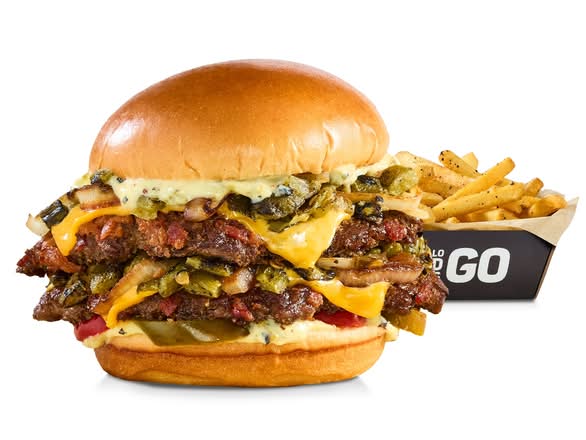 Bacon-Smashed Hatch Chile Burger