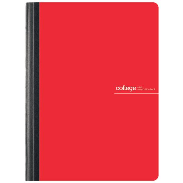 Office Depot Brand Poly Composition Book, 7 1/2" X 9 3/4", College Ruled, 80 Sheets, Red