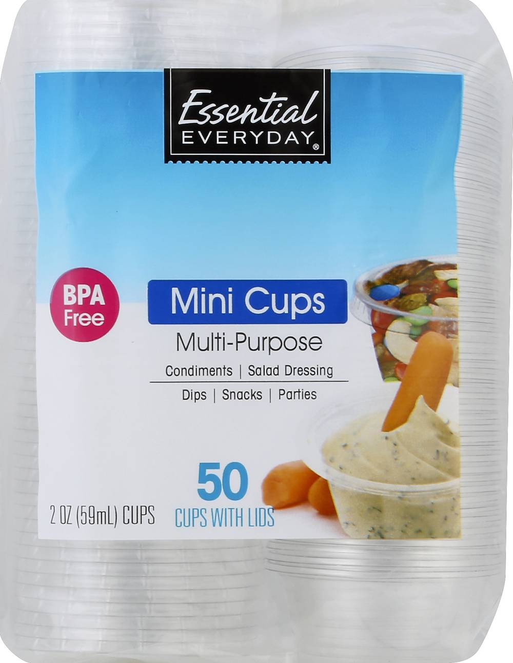 Essential Everyday Multi-Purpose Mini Cups With Lids