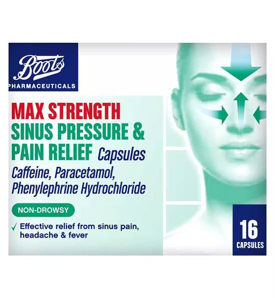 Boots Max Strength Sinus Pressure & Pain Relief Capsules