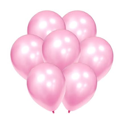 Way to Celebrate! Helium Latex Balloons, 12 in, Pearl Pink (12 ct)
