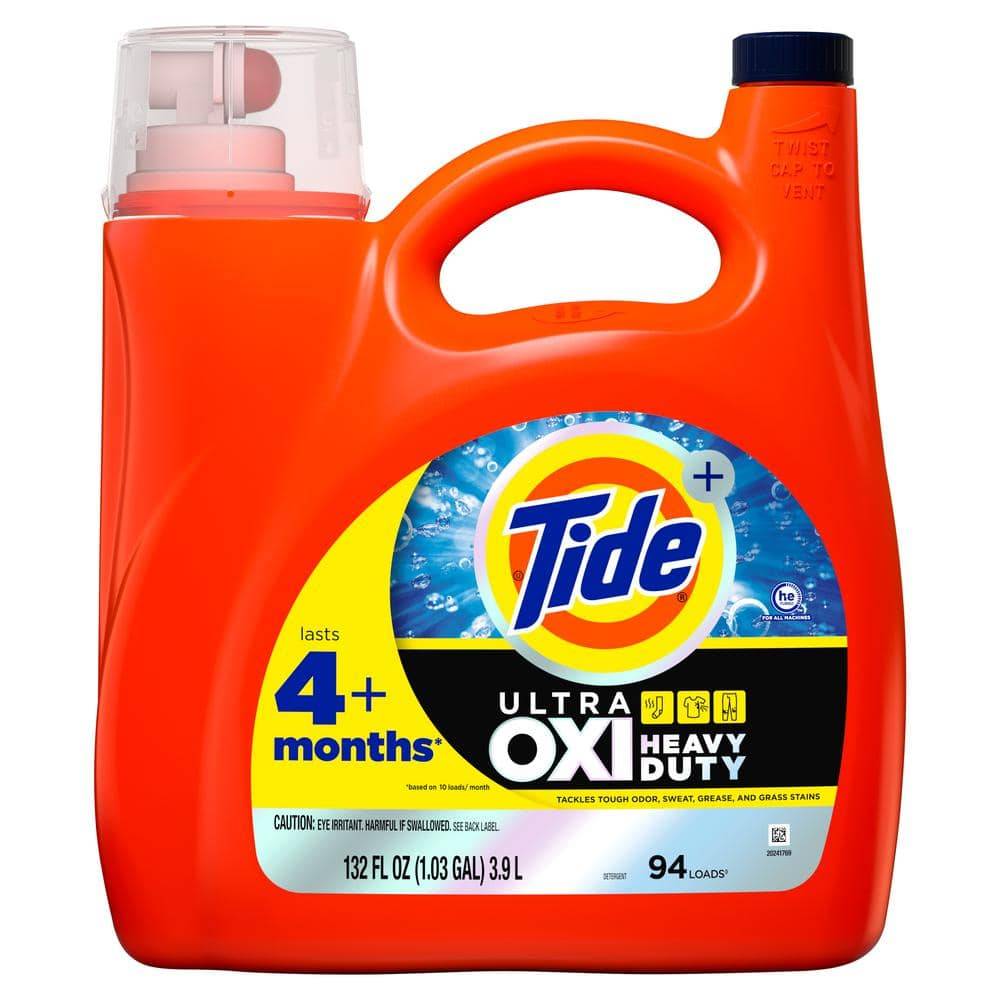 Tide Ultra Oxi Liquid Laundry Detergent 94 Loads (132 fl oz)