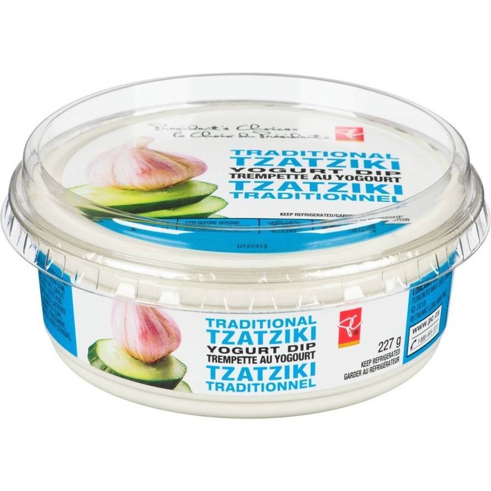 President's Choice Greek Yogurt Dip, Traditional Tzatziki (227 g)