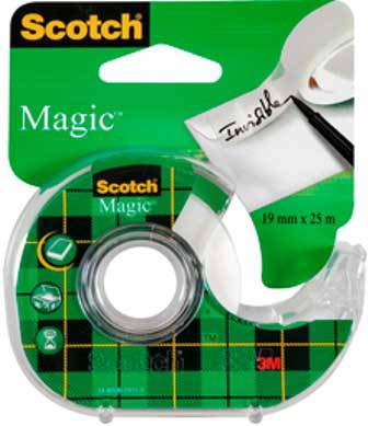 Scotch - Ruban adhésif avec dévidoir magic rouleau de 19mm x 25m