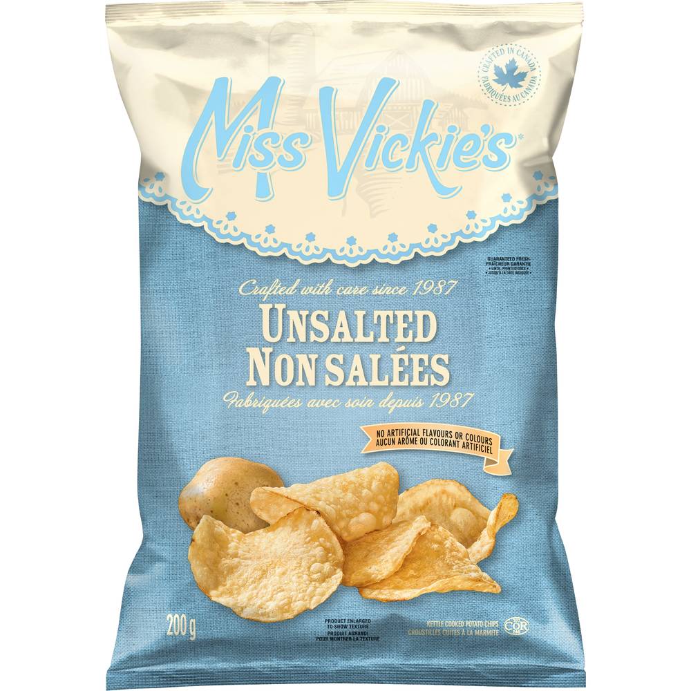 Miss Vickie's Unsalted Potato Chips (200 g)