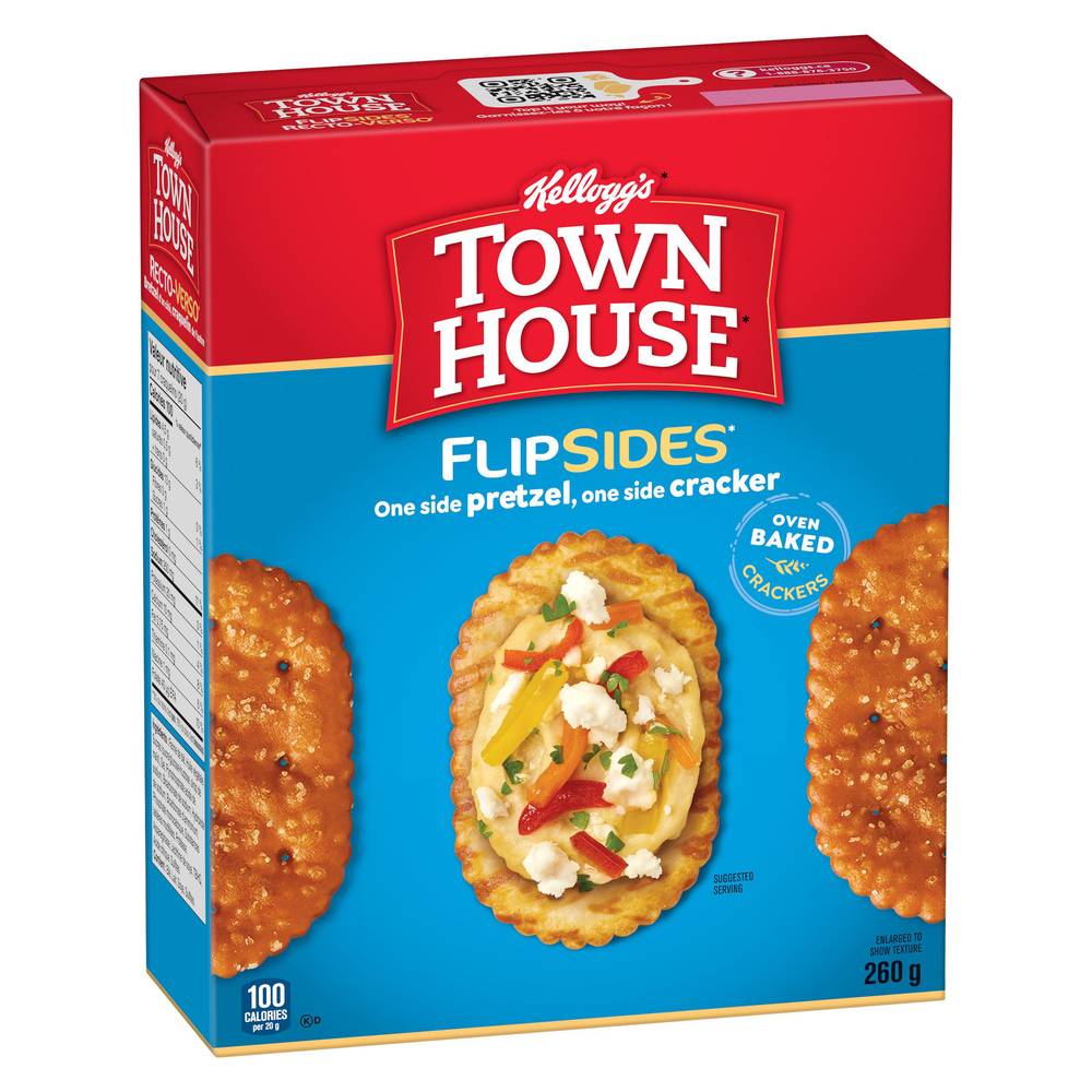 Keebler Town House Pretzel Flipsides Oven Baked Crackers Original (260 g)