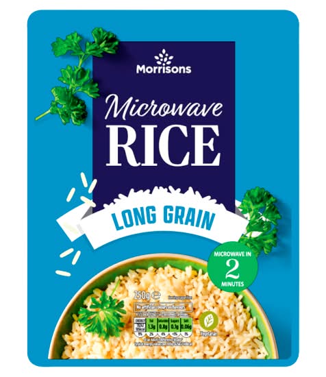 Morrisons Microwave Rice Long Grain (250g)