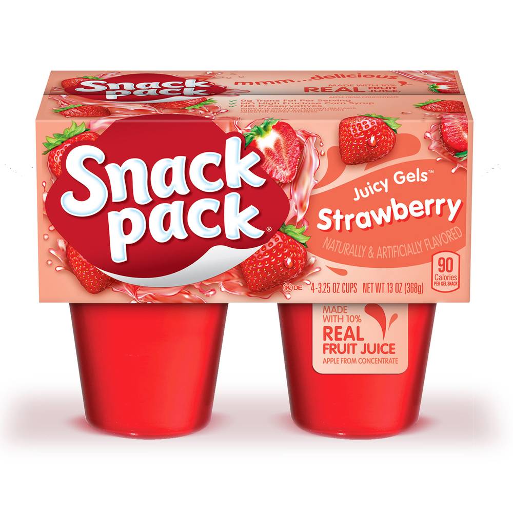 Snack Pack Juicy Gels, Strawberry (3.25 oz, 4 ct)