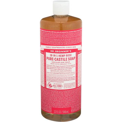 Dr. Bronner's Rose Pure Castile Liquid Soap