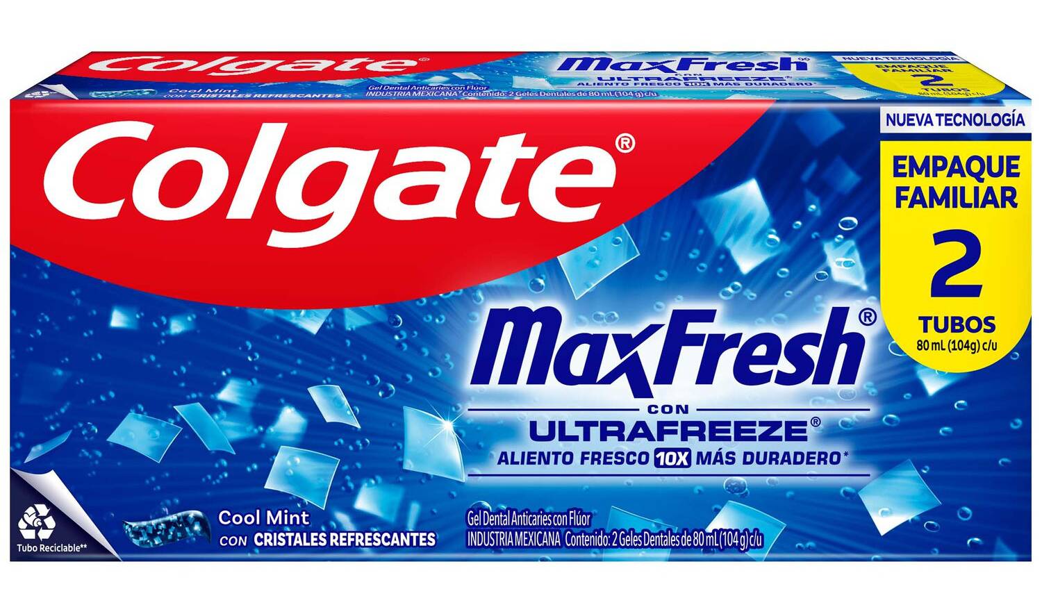 Colgate · Max fresh pack pasta dental, cool mint (2 x 80 ml)