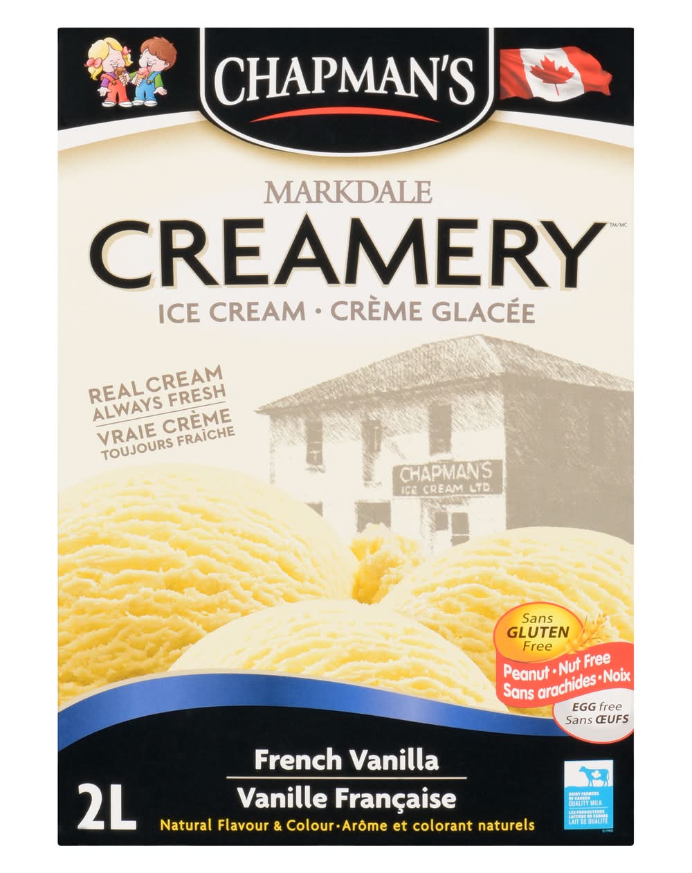 Chapman's Original Ice Cream, French Vanilla (2 L)