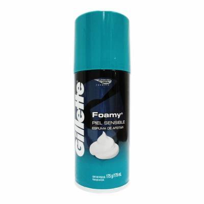 Gillette espuma de afeitar foamy sensitive (botella 179 ml)