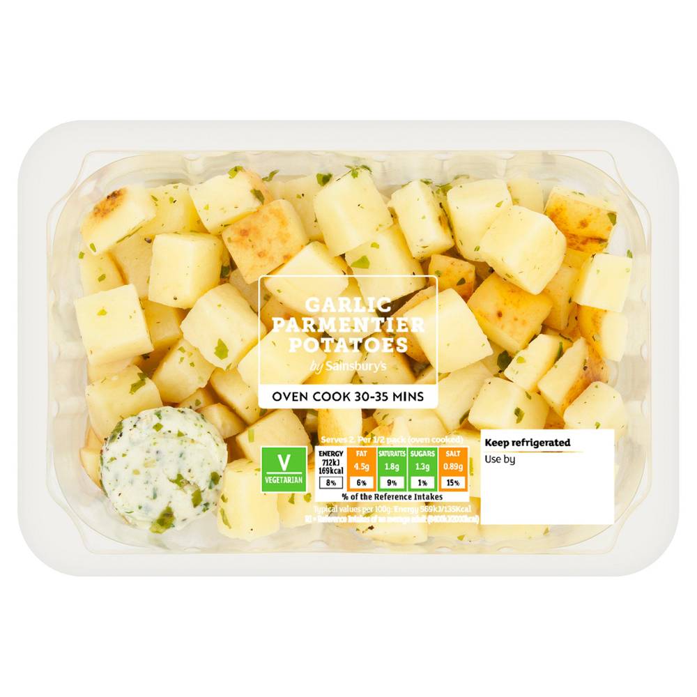 Sainsbury's Garlic Parmentier Potatoes 400g