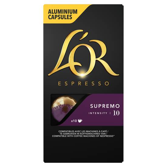 L'or - Espresso supremo capsules intensité 10 (50 g)