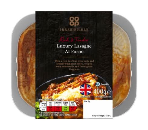Co-op Irresistble Lasagne Al Forno 400G