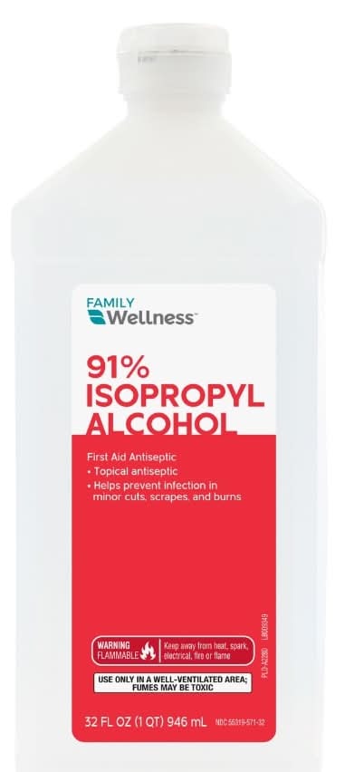 Family Wellness 91% Isopropyl Alcohol First Aid Antiseptic (32 fl oz)