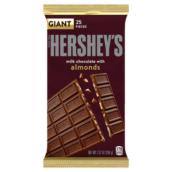 Hershey's Milk Chocolate With Almonds Giant Bar (7.4 oz)
