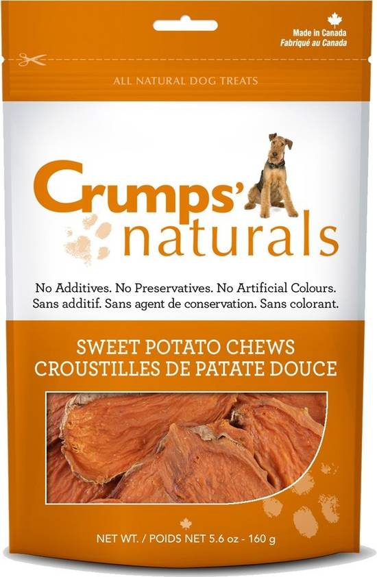 Crumps' Naturals Sweet Potato Chews Dog Treats (160 g)